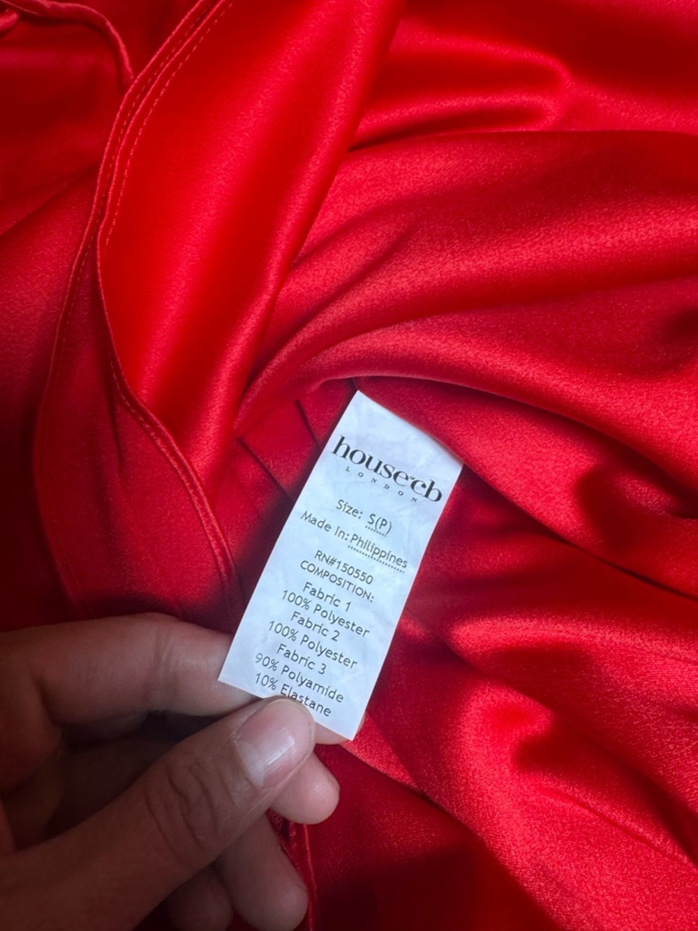 House of CB Jennica Red Rose Satin Lace Mini Dress S Luxury - Picture 4 of 8